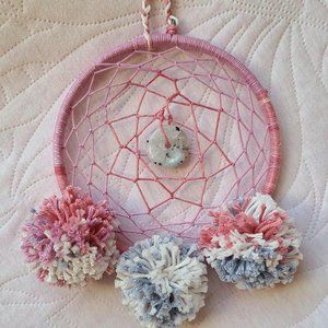 Pink and moonstone dreamcatcher